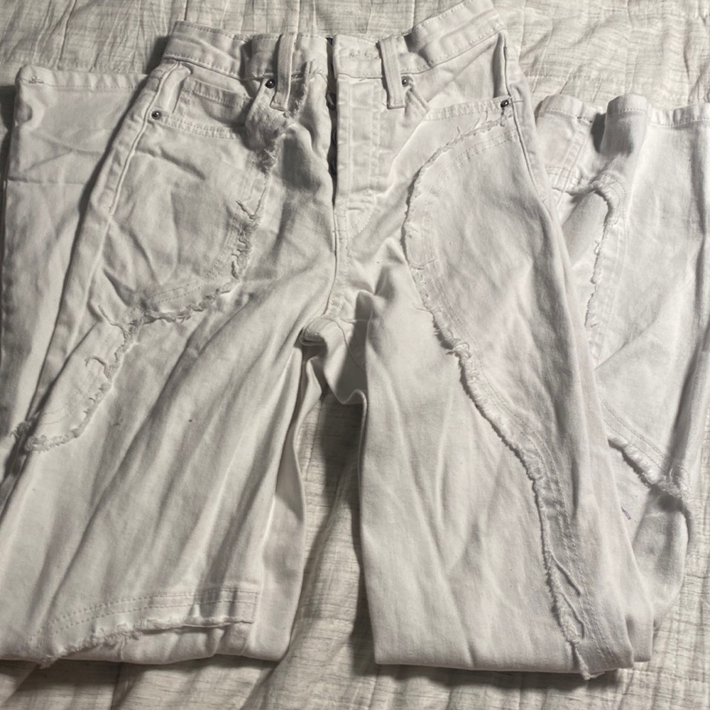 Wild Fable Super High Rise Straight Jean White